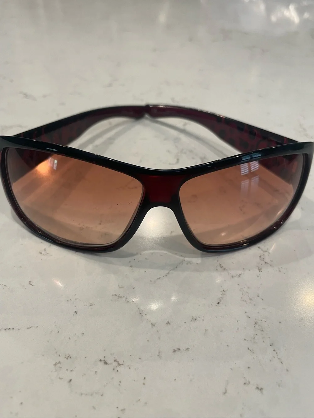 Dior Women’s Sunglasses in Burgundy with Pink-Tinted Lenses and Crystal Temples